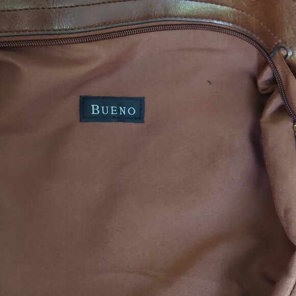 Bueno Brown Vegan Leather Shoulder Purse with Strap & Handles - Picture 13 of 13